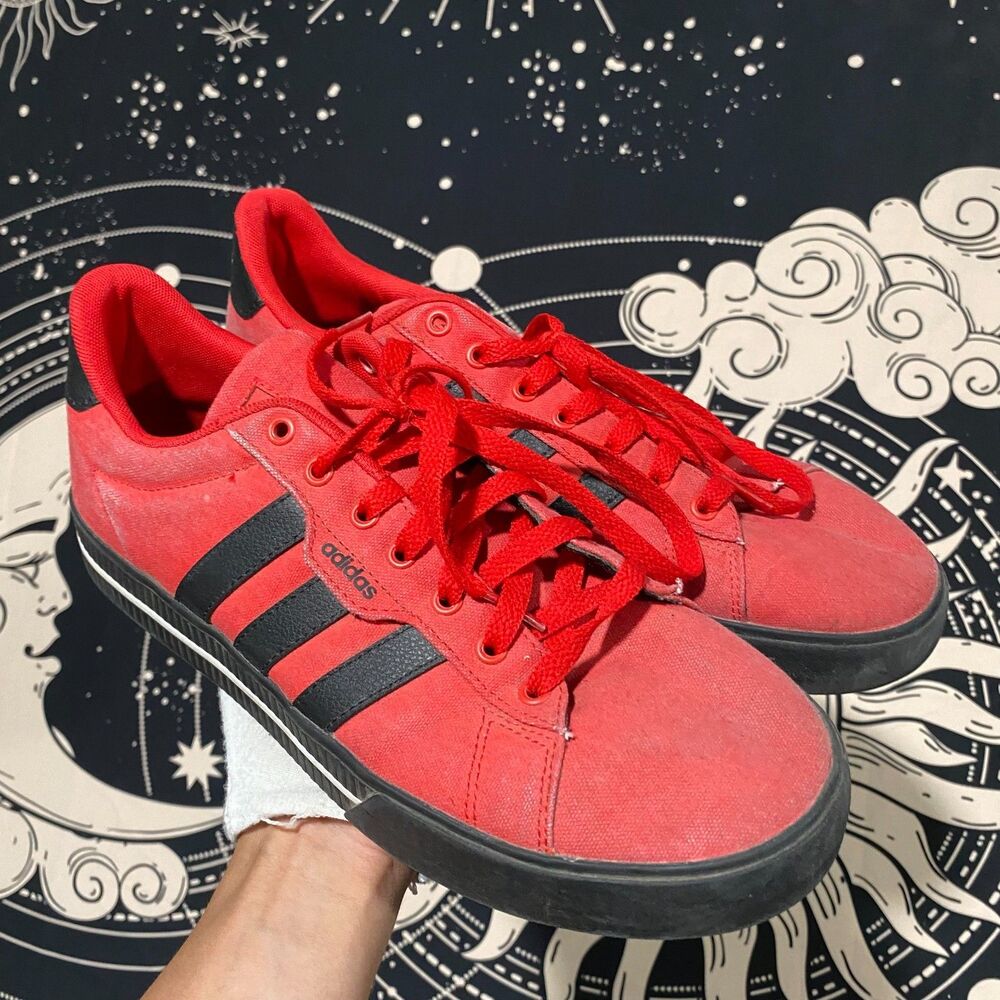 Adidas Daily 3.0 HP6493 Athletic Sneaker Men's 10 Red Synthetic Jogging Running